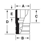 IMMS270 - Nasadka udarowa 1/2" 6-kątna, Semi-Deep, metryczna, 27 mm