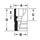 IMMS270 - Nasadka udarowa 1/2" 6-kątna, Semi-Deep, metryczna, 27 mm