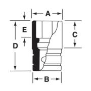IMMS300 - Nasadka udarowa 1/2" 6-kątna, Semi-Deep, metryczna, 30 mm