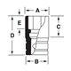 IMMS320 - Nasadka udarowa 1/2" 6-kątna, Semi-Deep, metryczna, 32 mm