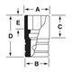 IMS320 - Nasadka udarowa 1/2" 6-kątna, Semi-Deep, calowa, 1"