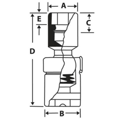 IPTM16A - Nasadka udarowa 1/4" przegubowa, 6-kątna, calowa, 1/2"
