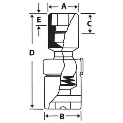 IPTMM5A - Nasadka udarowa 1/4" przegubowa, 6-kątna, metryczna, 5 mm