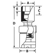 IPTMM5.5A - Nasadka udarowa 1/4" przegubowa, 6-kątna, metryczna, 5,5 mm