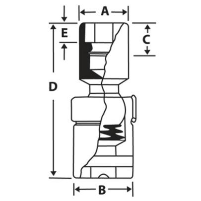 IPTMM5.5A - Nasadka udarowa 1/4" przegubowa, 6-kątna, metryczna, 5,5 mm