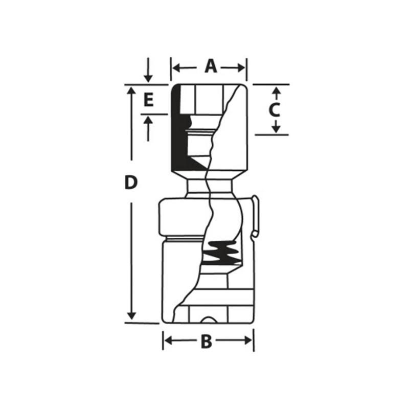 IPTMM10A - Nasadka udarowa 1/4" przegubowa, 6-kątna, metryczna, 10 mm IPTMM10A - Nasadka udarowa 1/4" przegubowa, 6-kątna, metryczna, 10 mm