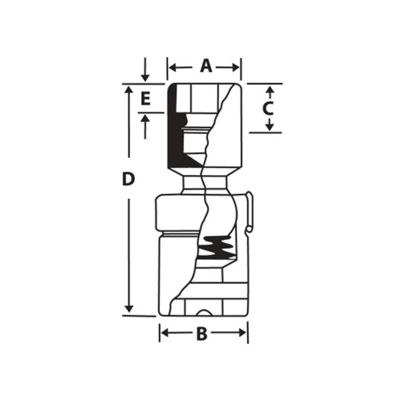 IPTMM13A - Nasadka udarowa 1/4" przegubowa, 6-kątna, metryczna, 13 mm IPTMM13A - Nasadka udarowa 1/4" przegubowa, 6-kątna, metryczna, 13 mm
