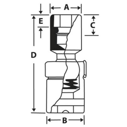 IPTMM13A - Nasadka udarowa 1/4" przegubowa, 6-kątna, metryczna, 13 mm