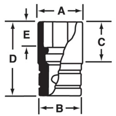 MGMM5.5 - Nasadka magnetyczna 1/4" 6-kątna, krótka, metryczna, 5,5 mm