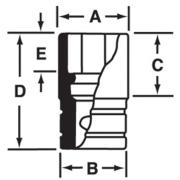 MGMM8 - Nasadka magnetyczna 1/4" 6-kątna, krótka, metryczna, 8 mm