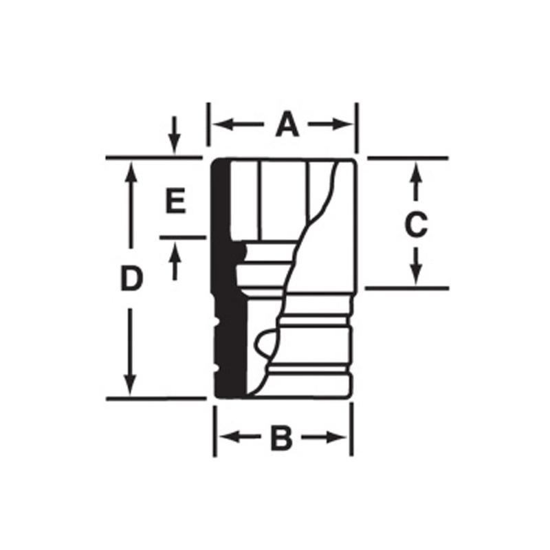 MGMM14 - Nasadka magnetyczna 1/4" 6-kątna, krótka, metryczna, 14 mm MGMM14 - Nasadka magnetyczna 1/4" 6-kątna, krótka, metryczna, 14 mm