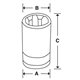 RFLE120 - Nasadka 3/8" niskoprofilowa, do śrub Torx®, E12