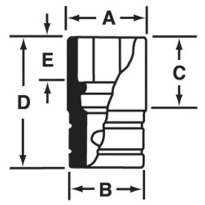 RT71 - Nasadka 1/4" 12-kątna, niskoprofilowa, calowa, 7/32"