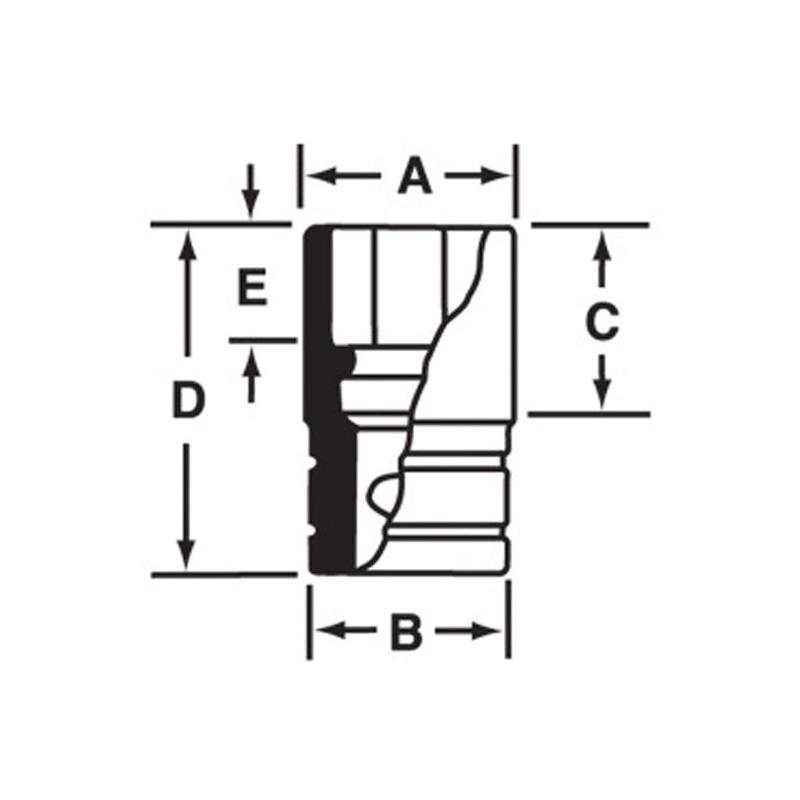 RT101 - Nasadka 1/4" 12-kątna, niskoprofilowa, calowa, 5/16" RT101 - Nasadka 1/4" 12-kątna, niskoprofilowa, calowa, 5/16"