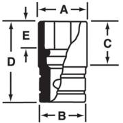 RT111 - Nasadka 1/4" 12-kątna, niskoprofilowa, calowa, 11/32"
