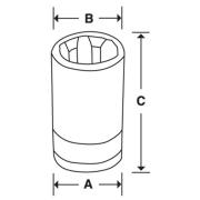 RTLE40 - Nasadka 1/4" niskoprofilowa, do śrub Torx®, E4