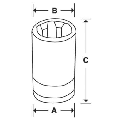 RTLE50 - Nasadka 1/4" niskoprofilowa, do śrub Torx®, E5
