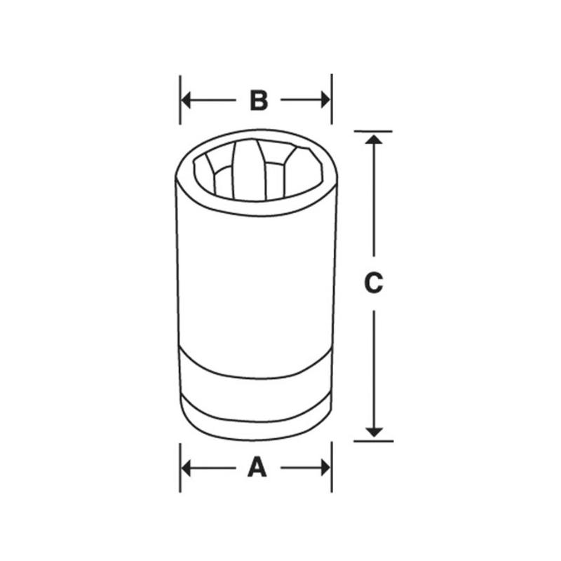 RTLE80 - Nasadka 1/4" niskoprofilowa, do śrub Torx®, E8 RTLE80 - Nasadka 1/4" niskoprofilowa, do śrub Torx®, E8