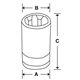 RTLE80 - Nasadka 1/4" niskoprofilowa, do śrub Torx®, E8