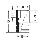 S181A - Nasadka 1/2" 12-kątna, długa, calowa, 9/16"