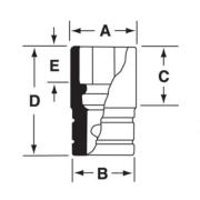 S221 - Nasadka 1/2" 12-kątna, długa, calowa, 11/16"