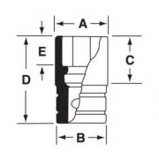 S261 - Nasadka 1/2" 12-kątna, długa, calowa, 13/16"