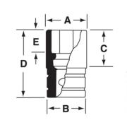S381 - Nasadka 1/2" 12-kątna, długa, calowa, 1'3/16"
