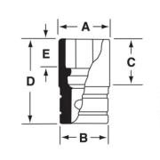 S421 - Nasadka 1/2" 12-kątna, długa, calowa, 1'5/16"