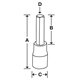 SA12E - Nasadka trzpieniowa 1/2" do śrub 6-kątnych calowych, 3/8"