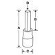 SA16E - Nasadka trzpieniowa 1/2" do śrub 6-kątnych calowych, 1/2"