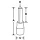 SA20E - Nasadka trzpieniowa 1/2" do śrub 6-kątnych calowych, 5/8"