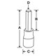 SA24E - Nasadka trzpieniowa 1/2" do śrub 6-kątnych calowych, 3/4"