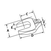 SCO36 - Klucz pazurowy 1/2" płaski, 1'1/8"
