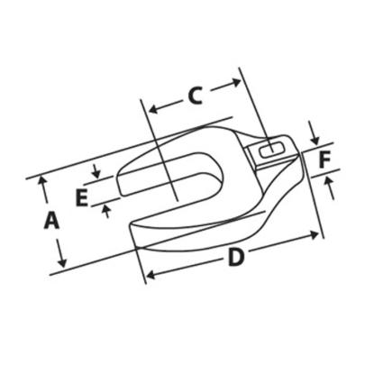 SCOM41 - Klucz pazurowy 1/2" płaski, 41 mm