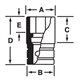 SDH121 - Nasadka 1/2" 12-kątna, Semi-Deep, calowa, 3/8"