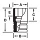 SDH221 - Nasadka 1/2" 12-kątna, Semi-Deep, calowa, 11/16"