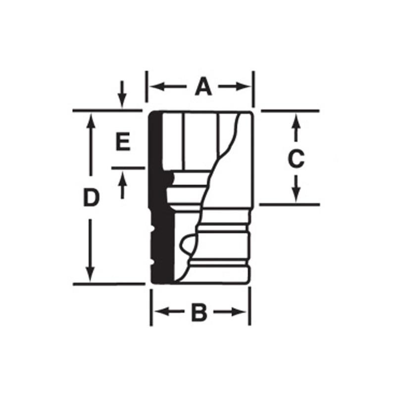 SDH241 - Nasadka 1/2" 12-kątna, Semi-Deep, calowa, 3/4" SDH241 - Nasadka 1/2" 12-kątna, Semi-Deep, calowa, 3/4"