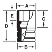 SDH321 - Nasadka 1/2" 12-kątna, Semi-Deep, calowa, 1"