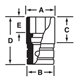 SDH361 - Nasadka 1/2" 12-kątna, Semi-Deep, calowa, 1'1/8"
