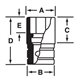 SDH401 - Nasadka 1/2" 12-kątna, Semi-Deep, calowa, 1'1/4"