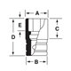 SES181B - Nasadka krótka 1/2" spline 18, 9/16"