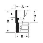 SF121 - Nasadka 3/8" 12-kątna, długa, calowa, 3/8"