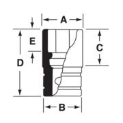 SFS101 - Nasadka 3/8" 6-kątna, długa, calowa, 5/16"