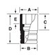 SFS141 - Nasadka 3/8" 6-kątna, długa, calowa, 7/16"