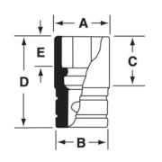 SFS181 - Nasadka 3/8" 6-kątna, długa, calowa, 9/16"