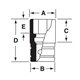 SIM180A - Nasadka udarowa 1/2" 6-kątna, długa, calowa, 9/16"