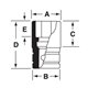 SIM380 - Nasadka udarowa 1/2" 6-kątna, długa, calowa, 1'3/16"