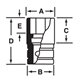 SIM500 - Nasadka udarowa 1/2" 6-kątna, długa, calowa, 1'9/16"