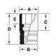 SIMD200A - Nasadka udarowa 1/2" 12-kątna, długa, calowa, 5/8"