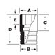 SIMD300A - Nasadka udarowa 1/2" 12-kątna, długa, calowa, 15/16"